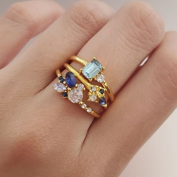 SALE! Square-Cut Stacking Ring - Picture 4 of 4